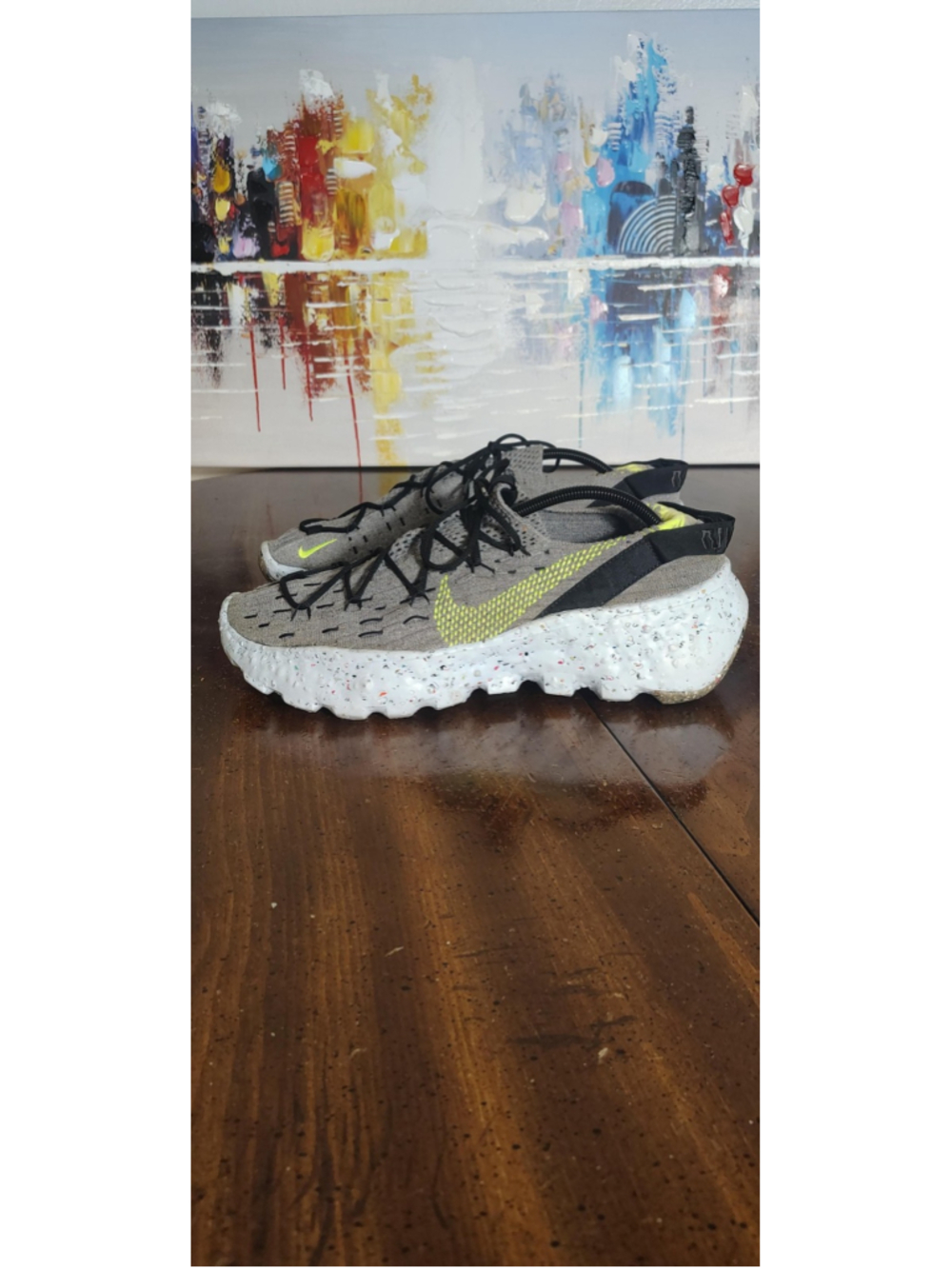 Nike Space Hippie 04 Shoes Mens Size 14.5 Gray Volt Knit Sneakers CD3476-001